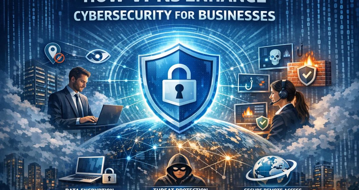 How VPNs enhance cybersecurity for businesses.