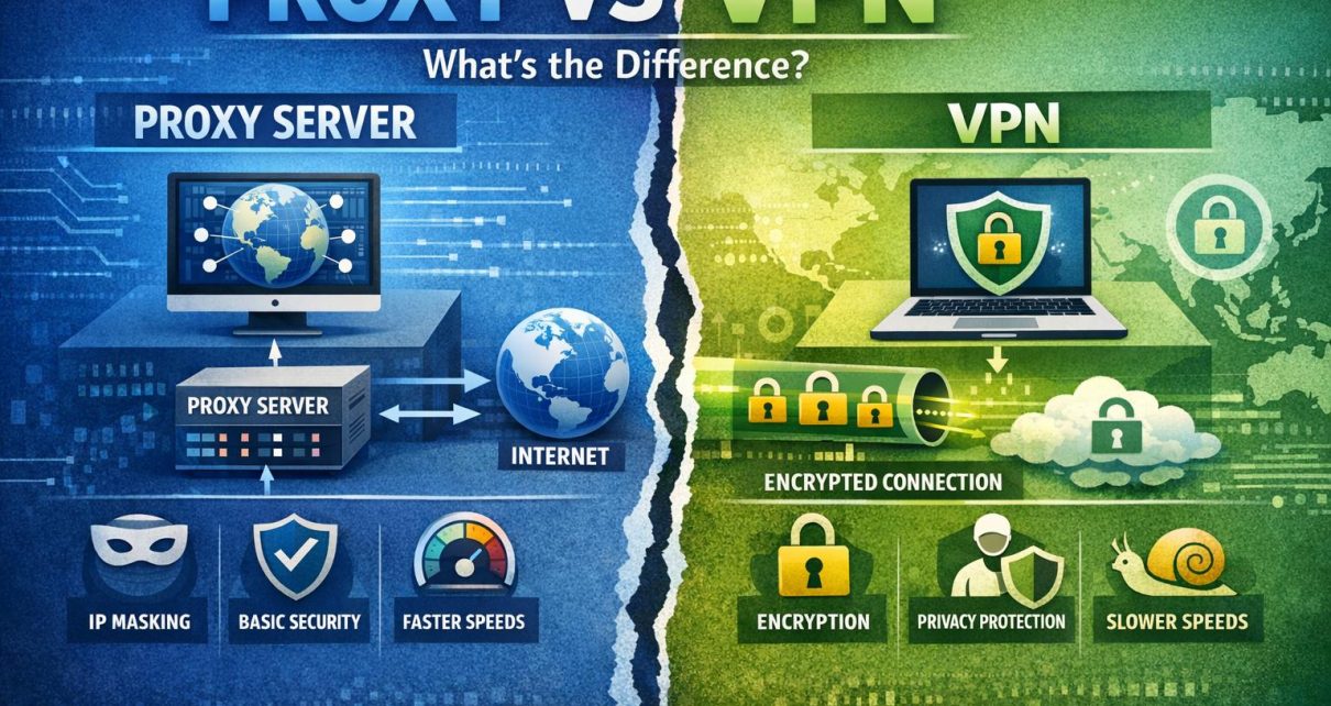 The difference between proxy servers and VPNs.